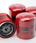 Rugged Build 4 Pack Spin On Coolant Filter Compatible With Fleetguard Wf2071 Cummins 3315116 Caterpillar 2266565, red filters.