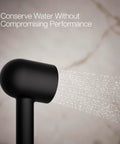 Matte Black Single Function Hand Shower With Hourglass Spray Pattern Delivers Consistent 2.5 GPM Rinse And Targeted Massage Across Zones