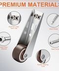Heavy Duty Vertical Track Roller Wheels For Sliding Barn Doors And Cabinets Smooth Quiet Gliding Floor Guide Hardware Kit showing steel wheel and alloy bracket.