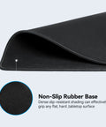 Side view of Ultra Smooth Gaming Mouse Pad With Dope Anti Fray Stitching Waterproof Surface And Non Slip Rubber Base Stitched Edges.