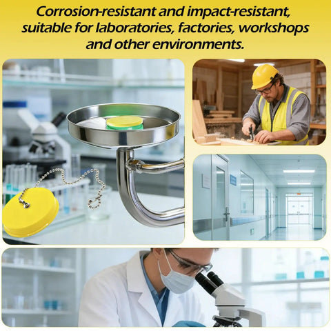 Eye Face Wash Dust Cover Cap For Bradley Yellow Plastic 2 Pack Durable Protective Shield with lab and industrial settings