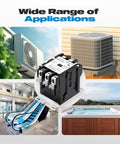 3 Pole 40 Amp AC Contactor For Outdoor HVAC Units 240V Coil shown with HVAC systems and appliances.