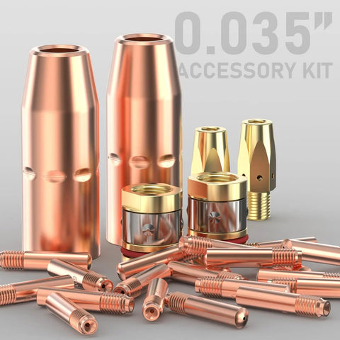Mig Welding Gun Accessory Kit For Miller Millermatic M25 M40 And Hobart Torch 0.035 Inch Tips Nozzles Diffuser Includes 2 Gas Nozzles