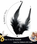 Black Saddle Hackle Rooster Feathers Bulk 200 Pcs 5-7 Inch 12-17 Cm Natural for crafts