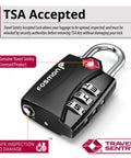 TSA Approved Luggage Locks Set With 3 Digit Combination Padlocks Alloy Body Open Alert Indicator for security.