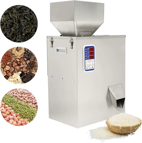 Straight Up Reliable Automatic Powder Filling Machine With Smart Digital Weighing And Slick Vibration Feeding For Grains Flour Beans Quiet Operation Heavy Duty Workhorse with digital scale and removable hopper.