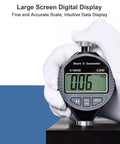 Digital Shore Type D Durometer Hardness Tester 0-100HD With 0.1HD Resolution Top Notch Gauge For Rubber Plastic Leather Tires And Wax Easy Read Digital Display Rugged Handheld Analyzer, gloved hand holding tester on block