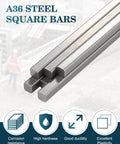 Stack of A36 steel square bars, One Quarter Inch By One Quarter Inch By Twelve Inch Weldable A36 Square Steel Bar Stock Six Pack