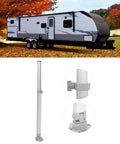 Telescopic Aluminum Table Leg with Anodized Frosted Finish, Adjustable 510-760mm, Foldable for RVs, shown with lockable joints.
