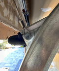 Close-up view of a heavy duty garage door torsion spring cable 2 pack, 8.6 feet long, one eighth inch galvanized steel wire rope, 7x7 strand.