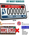Clear Bubble License Plate Cover With Silicone Frame, Unbreakable Black Plate Protector Kit, dimensions and compatibility displayed.