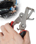 Close-up of Multi Functional Car Clip Pliers And Disassembly Tool For Easy Removal Of Clips Rivets And Fasteners in use