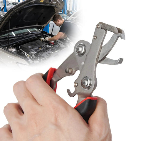 Close-up of Multi Functional Car Clip Pliers And Disassembly Tool For Easy Removal Of Clips Rivets And Fasteners in use