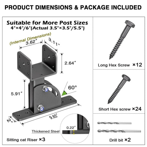 Stainless Steel Roof Riser Brackets 3.5x3.5 Inches Adjustable Angles Saddle For Patio Cover Gazebo 4x4 Posts Rustproof Pergola Bracket Set Of 3 Heavy Duty Outdoor Use Built Tough