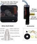 Top Shelf Hour Trigger Music Chime Movement With Melody Box And 29/32 Inch Shaft Slick Go To Replacement Part For Diy Craft Clock Restorations Giving That Sweet Sound Guarantee On Any Living Room Timepiece showing dimensions and components.