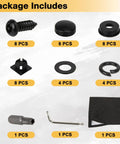 No Sweat Heavy Duty Tamper Proof License Plate Screws Set With Security Hex Buttons And Included Tool Parts Included in the Set