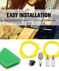 Two Size 2 Foot Fuel Line Hose Filter Kit With Primer Bulb And Spark Plug For Poulan Craftsman Chainsaw Replaces 530071835 530037793 530095646 188-513-1