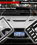 Stainless Steel Front License Plate Bracket Kit With Screws And Ties No Drill Install Front Bumper Mount For US Standard Cars