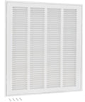 16 x 20 Inch Return Air Vent Cover For Wall Or Ceiling With Hinged Panel Solid Steel Grille Built To Last HVAC Vent Cover White Finish