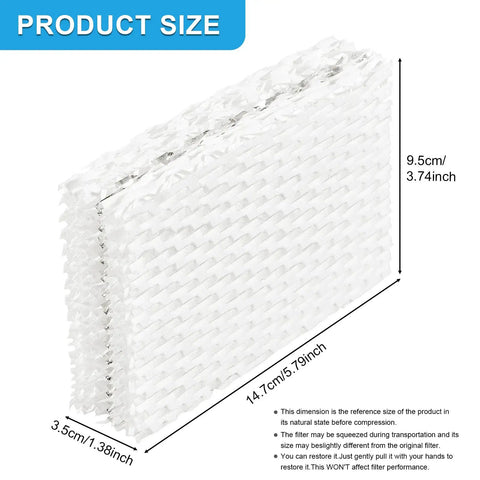 Four Pack WF813 Humidifier Wick Filter Replacement That Fits Equate EQWF813 EQ2119-UL Relion RCM-832 RCM-832N ProCare PCWF813 PCCM-832N Protec WF813 Duracraft DH-830 DH-832 HC-832 ACR-832 D13-C Cool Mist Humidifier