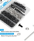 All In One 240Pcs M5 T Nuts And Screws Hardware Kit For 2020 Aluminum Extrusion shown in plastic case with wrench