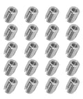 20 Pcs M6x1.0 And M10x1.5 Thread Inserts In 302 Stainless Steel Slotted Self Tapping Thread Repair Kit For Cars, Trains, Boats, And Home Appliances Heavy Duty Vibration Resistant, Shock Proof, High Tensile Strength, 20 stainless steel inserts