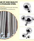 Assorted stainless steel bearing balls in 16 sizes (1–12 mm), 330 pcs, shiny metal spheres