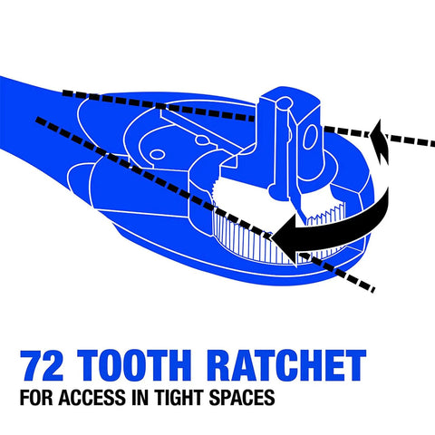 72 tooth ratchet mechanism illustration from Three Piece Ratchet Set With One Quarter Inch, Three Eighth Inch, And One Half Inch Drive Sockets.