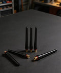 Dope 15 PCS Tig Back Cap Kit Fits Wp 17 18 26 Torch With Brass Bakelite Rubber Covers, black tips and brass fittings on table.