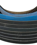 1x30 Sanding Belts 24 Pack Pro Grind Game Changer Set With Premium Silicon Carbide And Aluminum Oxide Abrasives Featuring Grits 80 To 2000 stacked for polishing glass and metal.