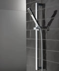 Vero Single Spray Touch Clean Wall Mount Slide Bar Handheld Shower With Hose Chrome Finish For No Fuss Full Body Rinse