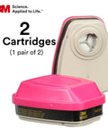 P100 Respirator Cartridge 60925 Pair NIOSH Approved For Formaldehyde Organic Vapors And Particulates Bayonet Connection