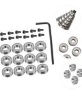 Top Mounted Bearing Guide For Router Bits Replacement Kit with bearings, set screws, wrenches, low noise, pro grade woodworking accessory.