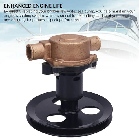 Heavy Duty Brass Sea Pump Impeller Kit Replaces G20 And G21 Engines With 1 Inch Inlets Plus V Belt Pulley For PCM 302 And 351 Marine Motors To Keep Your Ride Cool Under Pressure Without Breaking The Bank Today, brass pump