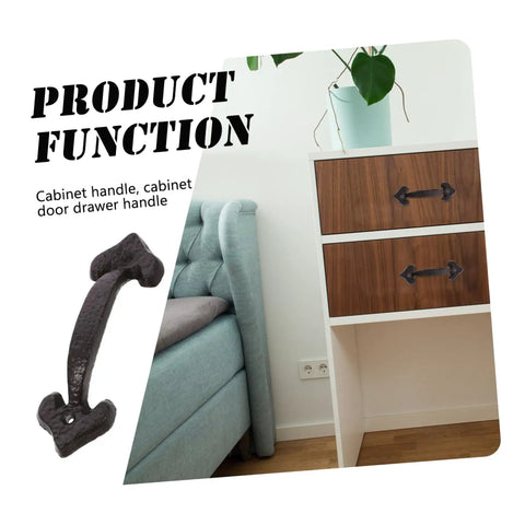 Retro Style Cabinet Door Pull Handles 1 Set Sturdy Furniture Grips For Cabinets Closets And Dressers Vintage Design Easy To Open No Burrs For A Comfy Touch shown on a dresser