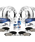 4WD Front And Rear 14.29 Inch Disc Brake Rotors Kit With Ceramic Pads For Ford F 250 Super Duty 2012 2022 And Ford F 350 Super Duty 2013 2022