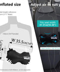 Inflatable Travel Lumbar Pillow For Airplane Seats showing size and fit, adjustable for optimal support in long flights seats.