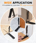 Handy Multi Function Scribing Tool for Woodworking and Metalworking Adjustable Aluminum Alloy Scribe with Deep Hole Pencil Holder Lockable for Precise Marking Lines and Angles DIY Carpenter Gauge Five Point Five Inch Black shown in various usage scenarios on wood and metal surfaces.