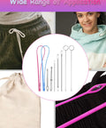 9Pcs Drawstring Threader Set Flexible Stainless Steel Bodkin Clip Loop Turner For Hoodies And Pants DIY Rope Threader Tool Kit