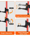12 Foot Telescoping Laser Level Pole With Tripod For Quick Setup And Precise Height Adjustment Pro Grade Dual Thread Adapter details
