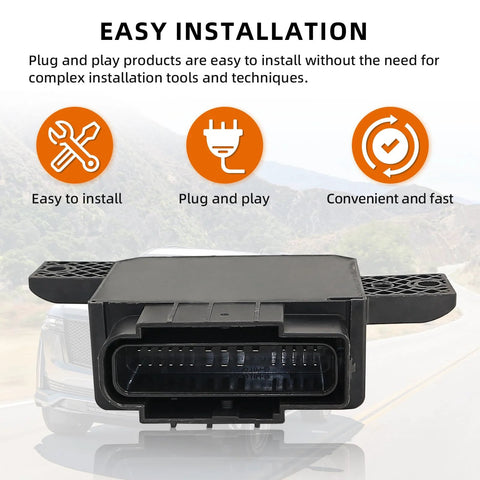 Fuel Pump Control Module For 2021-2023 Cadillac Escalade Escalade ESV Chevy Suburban Silverado 1500 Tahoe GMC Sierra 1500 Yukon XL Replaces 13544060 13554821 13537053 13544950 shown with installation features.