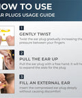 Step-by-step guide for using Small Ear Plugs For Sleep Ultra Soft Foam For Small Ears With 32 Decibel Noise Reduction.
