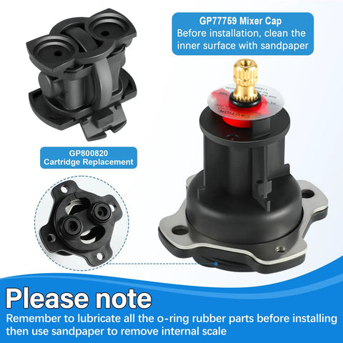 Mixer Cap and Pressure Balancing Unit Repair Kit for Kohler Shower Valves K-304 and K-11748 with GP800820 GP77759