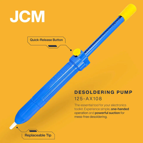 Pro Grade Desoldering Pump Solder Sucker With High Power Vacuum Suction And Heat Resistant Nozzle For One Handed Operation