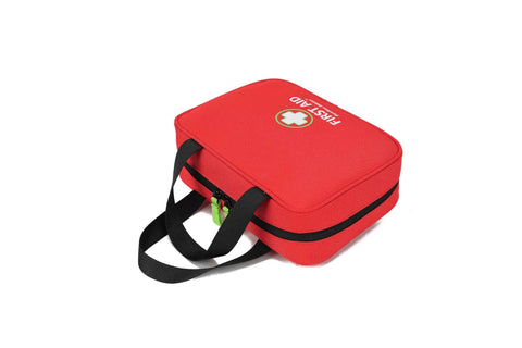 Red First Aid Bag Empty Organizer For Home Office Car Travel Camping Sports Grab And Go Emergency Kit Pouch Portable