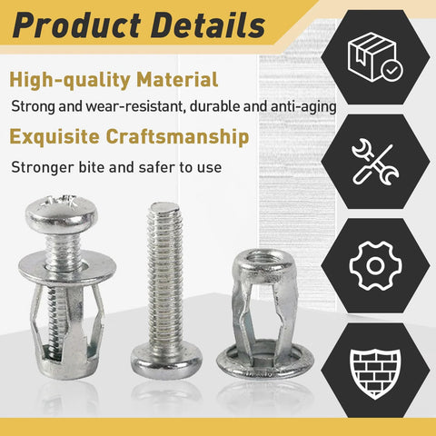 20 Pcs M4 X 20 Hollow Door Anchor Set For Hollow Walls Stainless Steel Cavity Fixing Anchors