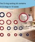 15 Piece O Ring Seal Kit For Maintenance Steam Valve Outlet Valve Boiler Brew Unit Universal Espresso Machine O Ring Repair Set