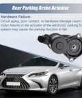 Zero Fuss Direct Swap Rear Parking Brake Actuator For Toyota Camry Rav4 Corolla Highlander Sienna Avalon C H R Lexus Es250 Is300 N X Series Plug And Play Fix close-up view with connector.