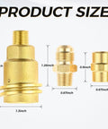 Propane Gas Fitting Adapters Kit Three Pack sizes of QCC1, 3/8 flare, and 1/4 NPT coupler for BBQ grill stove heater RV