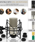 For Creators Microphone Shock Mount With Anti Vibration Suspension For MXL 770 990 R77 Tempo V67G 2006 R144 Mics shown with accessories